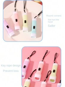 1 Set Mini Jelly Colorful LED Flashlight Toys, Random Color, With Flashing Light, Birthday Party Small Gift Filler, Gift Bag Filler, Suitable For Home Use, Projection Light Toys