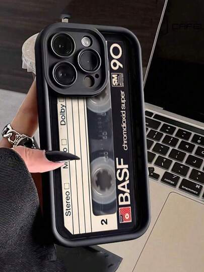 Apple Magnetic Tape Pattern Shock-Proof Phone Case Compatible With Iphone XR, IPhone 16/16 Pro/16 Pro Max/16 Plus, IPhone 14 Pro Max, IPhone 15 Pro Max, IPhone 13 Pro Max, IPhone 14, IPhone 7 Plus, IPhone 12 Pro Max, IPhone 11, IPhone 8, Galaxy A04 Waterproof Anti-Fall Scratch Resistant