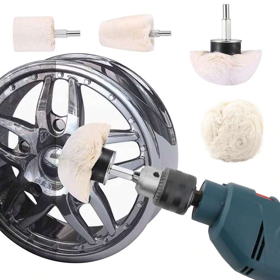 Aluminum Polishing Buffing Kit 14pc Drill Buff Attachment And Steel