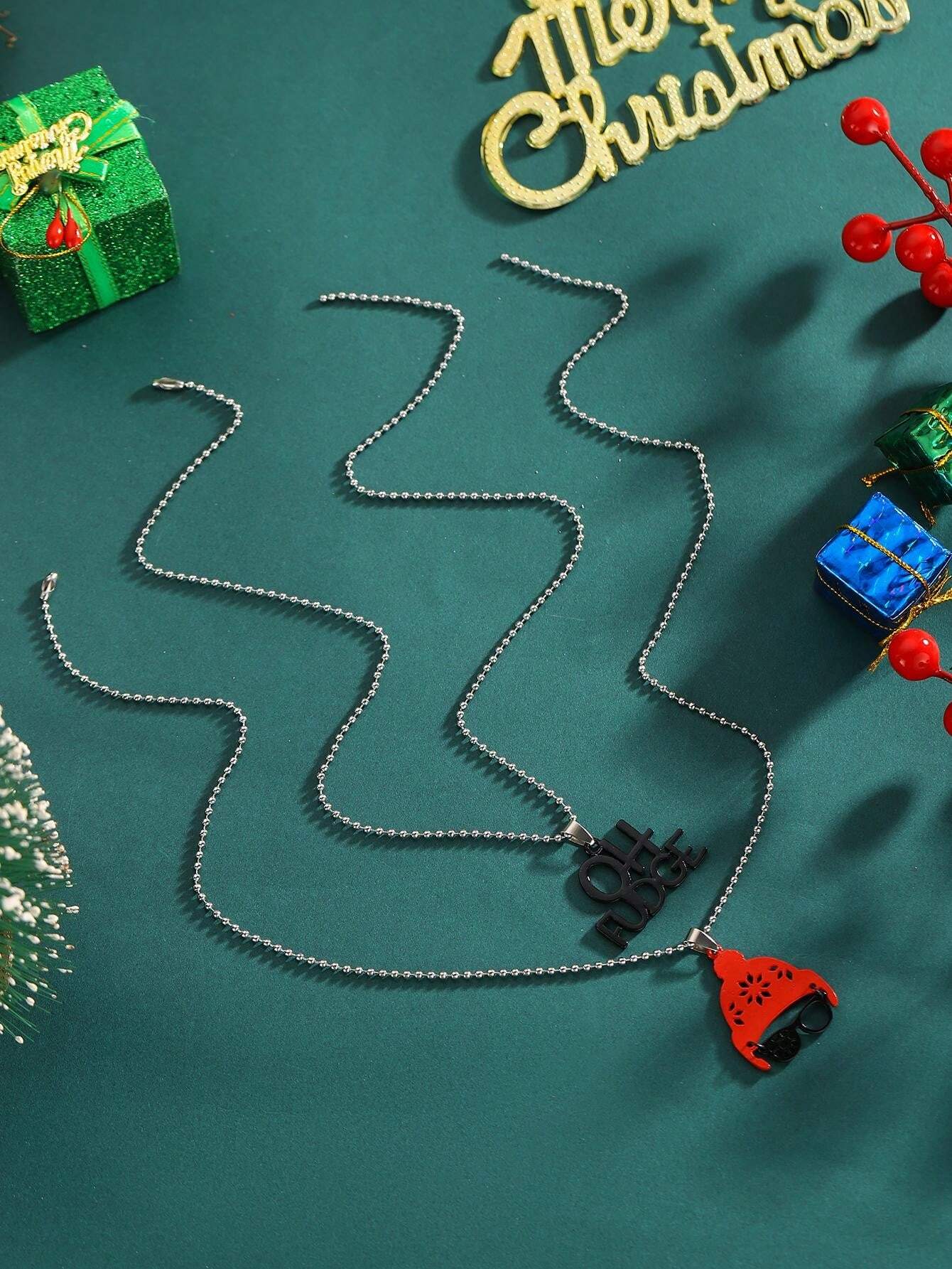 suteyi 2 Pieces Of Acrylic OH FUDGE Christmas Hats, Asymmetrical