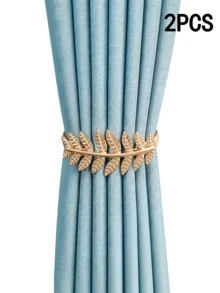 2 件/套叶形装饰金属窗帘系带，北欧风格春季流苏，客厅、卧室、酒店、咖啡厅的家居装饰配件 - 彩色 - 查看 13