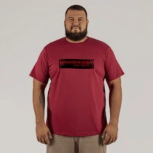 Plus Size T-Shirt Large Shape Various Colors Printed Cotton Sur Los - 紫紅色 - 查看 1