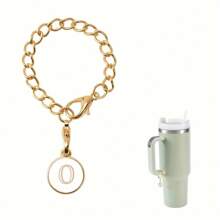 1 Packung Initialen Charm Anhänger, personalisierte Buchstaben Schmuckanhänger zur Kennzeichnung von Kaffeetassen, Anti-Verlust Dekoartikel