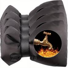 1/2 件水龙头隔热罩 - 厚隔热，塑料，防水 420D 牛津布，防冻水龙头袜，适合寒冷天气，可重复使用防冰保护，防风，适用于大多数水龙头，无需电力 -7.3x6 英寸 - 彩色 - 查看 3