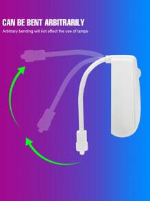 CanLing ضوء المرحاض LED RGB مع مستشعر حركة PIR مقاوم للماء IP65 بأوضاع وميض متعددة، إضاءة ملونة معلقة على غطاء المرحاض، إضاءة خلفية صغيرة، مصباح ليلي يعمل بالبطارية، إضاءة متغيرة الألوان لتغيير الأجواء في دورة المياه والحمام، هدية فريدة ومبتكرة لديكور المنزل