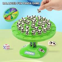 Panda Balance Game Toy, 2-Player Tree Game, Interactive Desktop Puzzle, Green Plastic, Christmas Gift Decompression Desktop Game - Multicolor - View 6