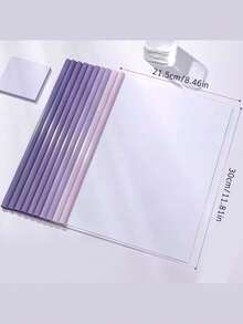 5 cái/bộ kẹp tài liệu hình giọt nước A4 trong suốt có thanh kéo, dung lượng lớn chèn trang trong suốt bằng nhựa thanh kéo kẹp tài liệu, kẹp phân loại sách một trang, thích hợp cho văn phòng và trường học - 5 màu tím - Xem 7