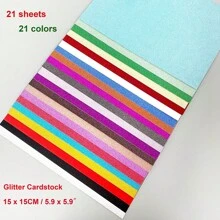42 Stück/21 Stück/14 Stück gemischte farbige Glitzerkartonstapel - Fantasy-Thema, 5,9 x 5,9 Zoll Premium funkelndes Papier für Basteleien und DIY-Projekte, Kartenherstellung, Scrapbooking, Weihnachtsdekorationen, Feiertagsparty-Dekoration, 250 g/m² (42 Stück/21 Farben, 21 Stück/21 Farben, 14 Stück/14 Farben) Schulanfang