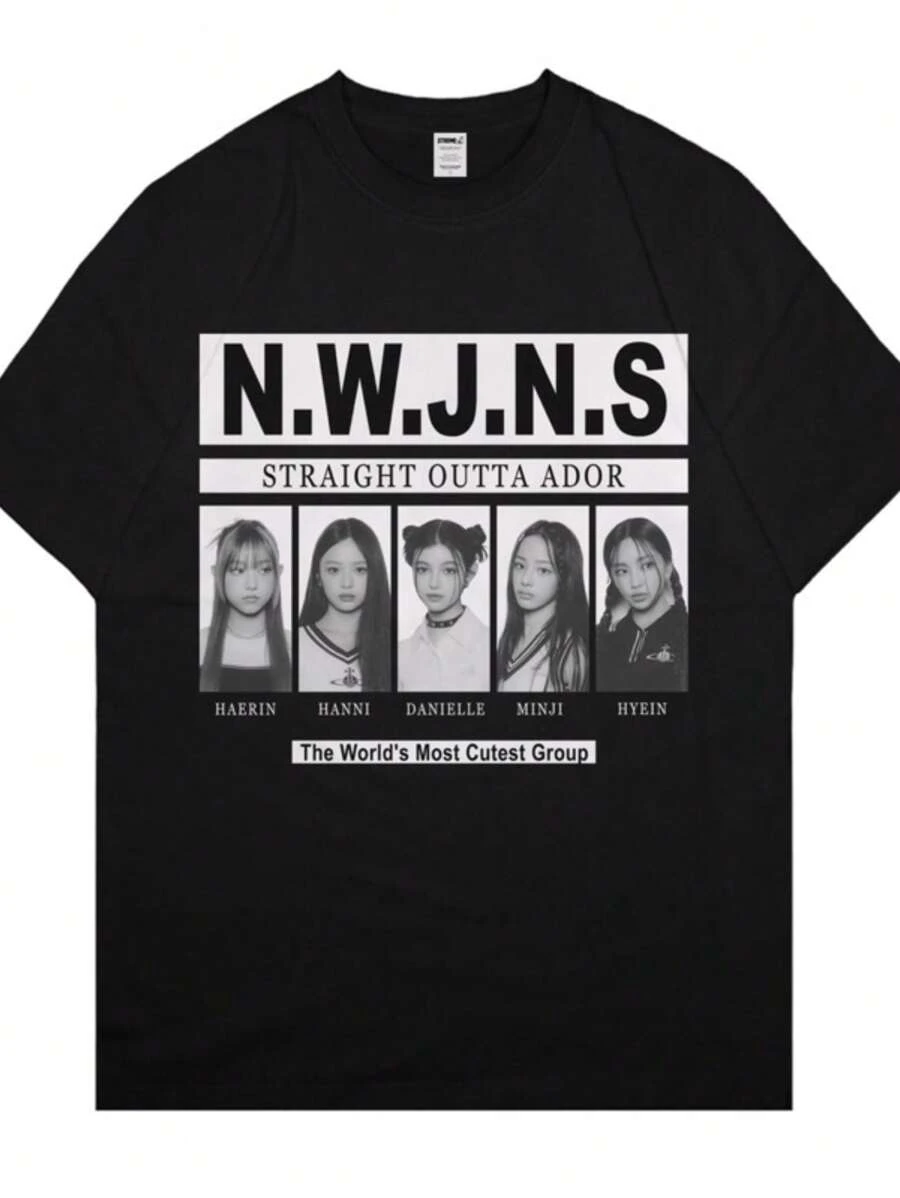 Nwjns T-Shirt ONLINE FOR FANS Women's Fashion 100% Cotton NEW RELEASE! - màu đen - Xem 1
