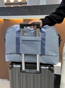 Festa Junina Baila Morena Bolsa baú esportiva nylon resistente à água capacidade grande de mão de ombro alça transversal ajustável porta tênis bolso impermeável - Verde - Visão 5