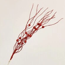 5 件/10 件圣诞节人造花饰品龙须泡泡金银人造闪光茎装饰珠棒闪光棒 - 彩色 - 查看 16