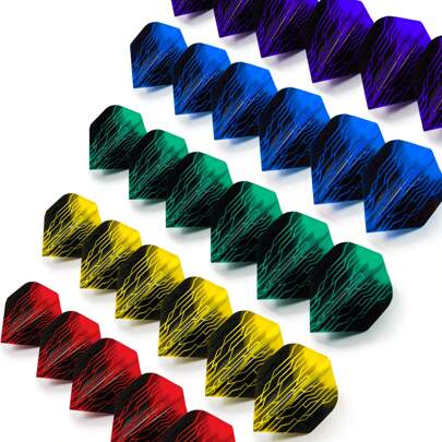 30pcs Combo Dart Flights, 3pcs Each Color - Professional Darts - Dart Wings Accessories With Tails - PET High Quality