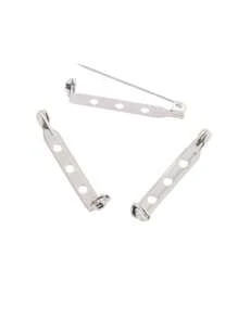 10 件不锈钢胸针夹底座别针空白锁胸针底座徽章夹适用于 DIY 珠宝制作配件用品 - 胸針底座 - 查看 32