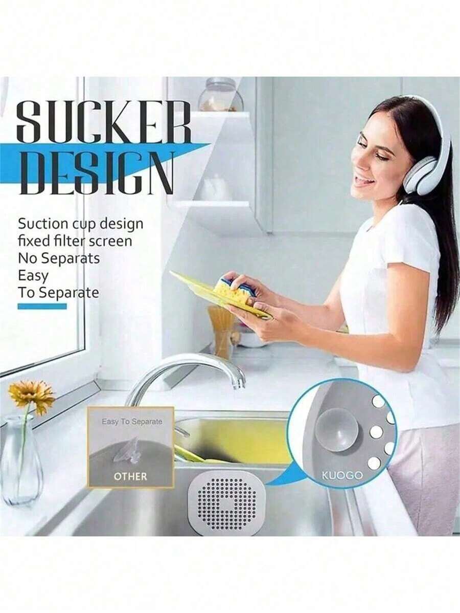 Silicone Hair Catcher And Drain Stopper, For Bath Tub And Shower