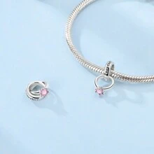 Wedding Ring Devise Charm Beads Fit Bracelet Necklace 925 Sterling Silver DIY Pendant Promise Charms Fine Jewelry Women Family Love Wedding Accessories Gift