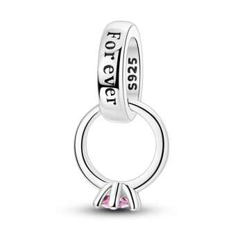 Trouwring Devise Charm Kralen Fit Armband Ketting 925 Sterling Zilver DIY Hanger Belofte Charms Fijne Sieraden Vrouwen Familie Liefde Bruiloft Accessoires Cadeau