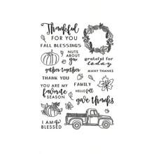 1 con dấu chữ trong suốt bằng silicon dùng để làm thiệp mừng lễ Tạ ơn, album và đồ thủ công bằng giấy trang trí, mùa thu - Trong sáng - Xem 4