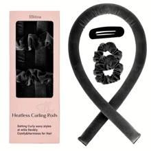 Ellitina 4Pcs No-Heat Curling Rods Set - Soft Velvet Hair Curlers For Overnight Use, Ideal For Long Hair, Low Allergen, Perfect Women Gift - Multicolor - View 9