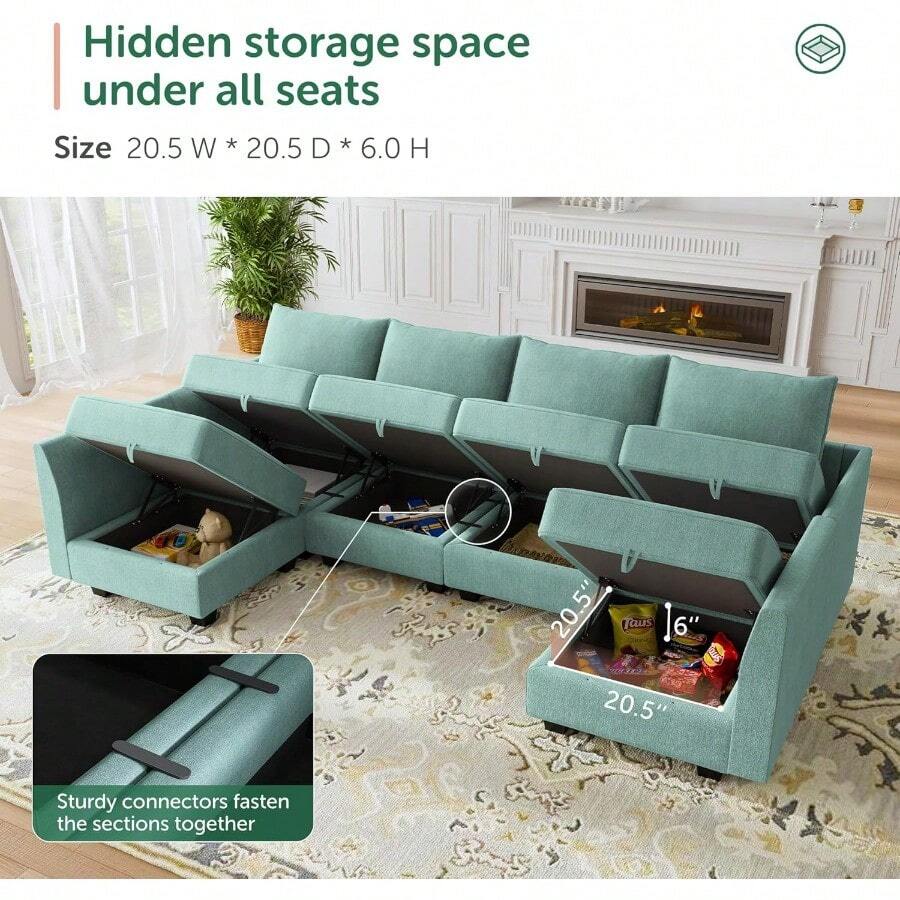 Modular Sectional Sofa U Shaped Sectional Modular Sofa With Storage
