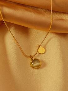 MECYLIFE 2pcs Fashionable Cute Flower Shape Ear Studs For Women's Pierced Ears - Gold - View 4