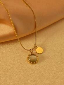 MECYLIFE 2pcs Fashionable Cute Flower Shape Ear Studs For Women's Pierced Ears - Gold - View 2