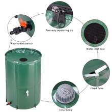 Rain Barrels To Collect Rainwater From Gutter - Rain Collection Barrel Water Barrel Rainwater Collection System Collapsible Rain Barrel - 100 Gallon-green - View 4