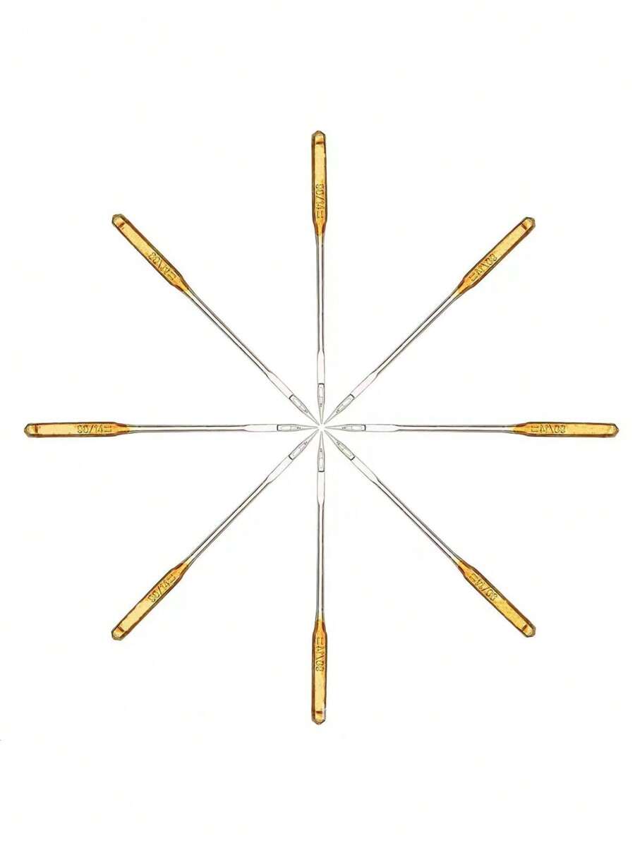 Titanium Plated Universal Sewing Machine Needles, Golden, 1Packs (10