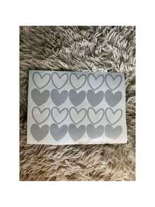 Decorative Wall Sticker, Heart 200 Units Of 2 Sizes - Màu Xám nhạt - Xem 3