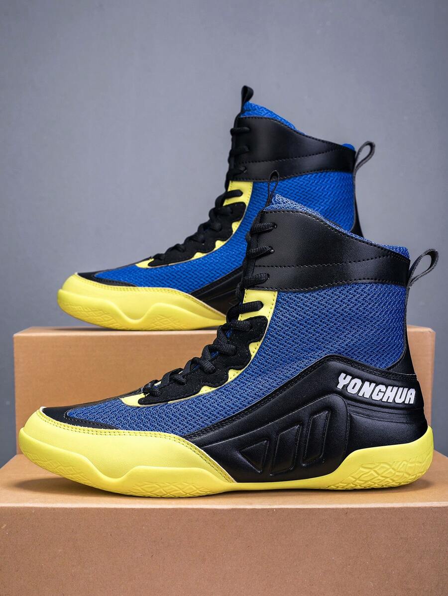 TACHUAN Professional Wrestling Shoes Men High Top Combat Fighting Boots
