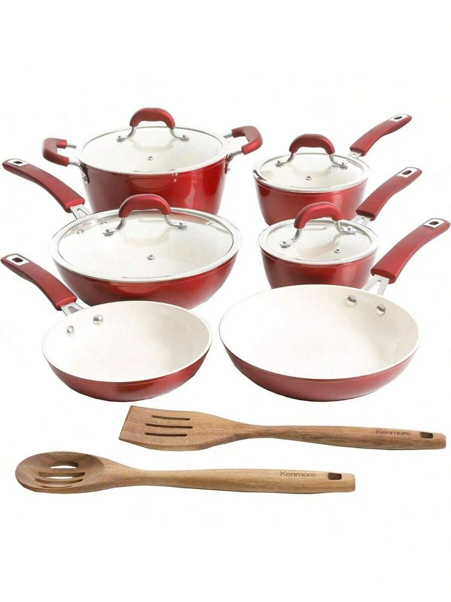 Arlington Healthy Nonstick Ceramic Coated Forged Aluminum Induction ...