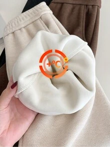 女士保暖内衬阔腿开衩裤，保暖百搭休闲直筒裤