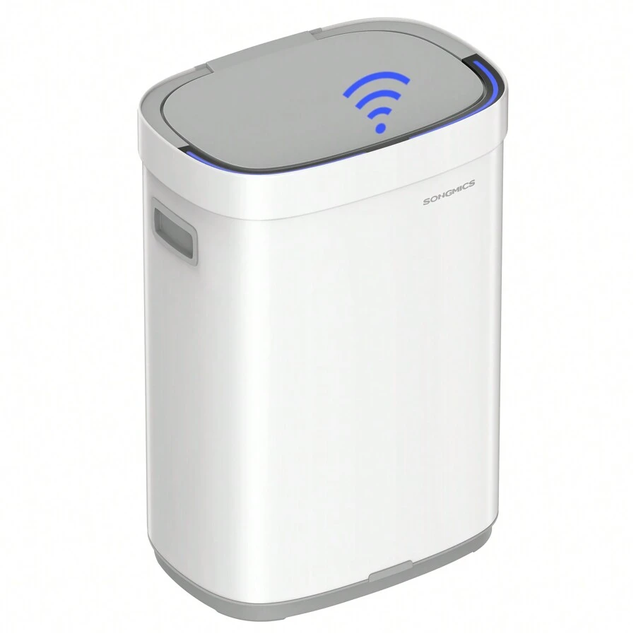 SONGMICS Kitchen Trash Can, 17.2Gallon (65 L) Motion Sensor Garbage Can, Stainless Steel Trash