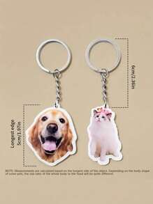 1 Personalized Custom Carved UV Color Photo Keychain - Stainless Steel And Acrylic Pendant, Round Transparent Pendant Suitable For Bags And Suitcases - Personalized Custom Christmas Gift, Perfect Custom Gift For Fathers Or Boyfriends Or Couples,Durable,Engraved,Colorful,Cute,Adorable,Funny,Kawaii,Y2K,Stylish,Unisex,Casual,Custom,Personalized,Unique,Customized,Ideal Gifts For Him,Ideal Gifts For Her,Her,Boyfriend,Girlfriend,Family,Friends,Children,For Anniversaries,For Valentine's Day,For Mother's Day,For Birthdays,For Children's Day,For Father's Day,For Graduation,For Weddings,For Housewarming