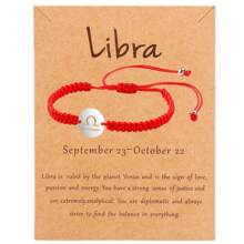1 pieza Pulsera unisex con de los 12 signos del zodíaco, hecha a mano de acero inoxidable trenzado, de moda