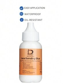 38ml/1.3oz假髮膠粘合劑,用於聚酯和蕾絲髮片假髮和鬃毛系統,隱形粘合