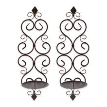 Fleur-De-Lis Candle Wall Sconce (Set Of 2) 15.75" Tall