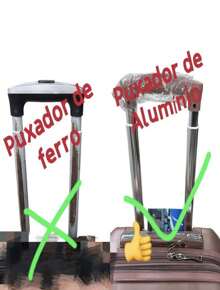 mala grande com ziper antifurto - Bege - Visão 6