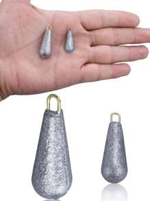 SOUGAYILANG Fishing Weight Sinkers 10Pcs Fishing Lead Pendant Weight Sinker With Ring Water Drop Sinker Weight For Bass Catfish Saltwater Freshwater Fishing Tackle