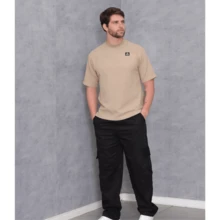 Calça Cargo Masculina Sarja Oversized - Preto - Visão 3