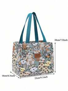 Túi đựng đồ ăn trưa họa tiết hoa thẩm mỹ, Túi đựng đồ ăn Bento dung tích lớn cách nhiệt, Túi đựng đồ giữ nhiệt cho trường học, công việc, du lịch & dã ngoại Phụ kiện bãi biển ngoài trời Đồ dùng thiết yếu cho gia đình Đồ dùng học tập trở lại trường Túi đựng đồ đi làm Túi cắm trại Hoạt hình nhỏ cho phụ nữ Trẻ em Phụ nữ Con trai Con gái - Nhiều màu - Xem 8