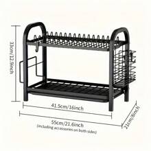 1pc Kitchen Bowl & Dish Rack, Multifunctional Household Drain Holder, Countertop Draining Rack For Bowls, Plates And Storage For Knives, Forks, Chopsticks, Scissors