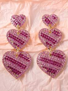 1 cặp bông tai mặt trái tim và môi Cubic Zirconia thời trang, quà tặng trang sức ngày lễ/hàng ngày cho phụ nữ - Bông tai ngày lễ tình nhân - Xem 16