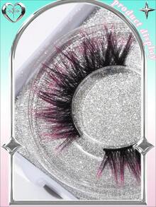 1 Cặp Lông Mi Giả Nhiều Màu 5D Volume, Lông Mi Giả Làm Từ Lông Chồn Mềm Mượt, Cong Lớn Kiểu Nga - Lông mi  mắt mèo - Xem 4