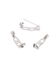 10 件不锈钢胸针夹底座别针空白锁胸针底座徽章夹适用于 DIY 珠宝制作配件用品 - 胸針底座 - 查看 30