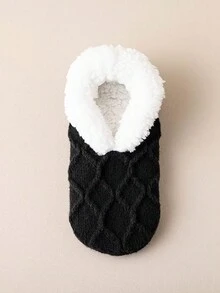 1 Đôi tất len cừu ấm áp mùa đông, dày và chống trượt, giao hàng màu ngẫu nhiên - Nhiều màu - Xem 12