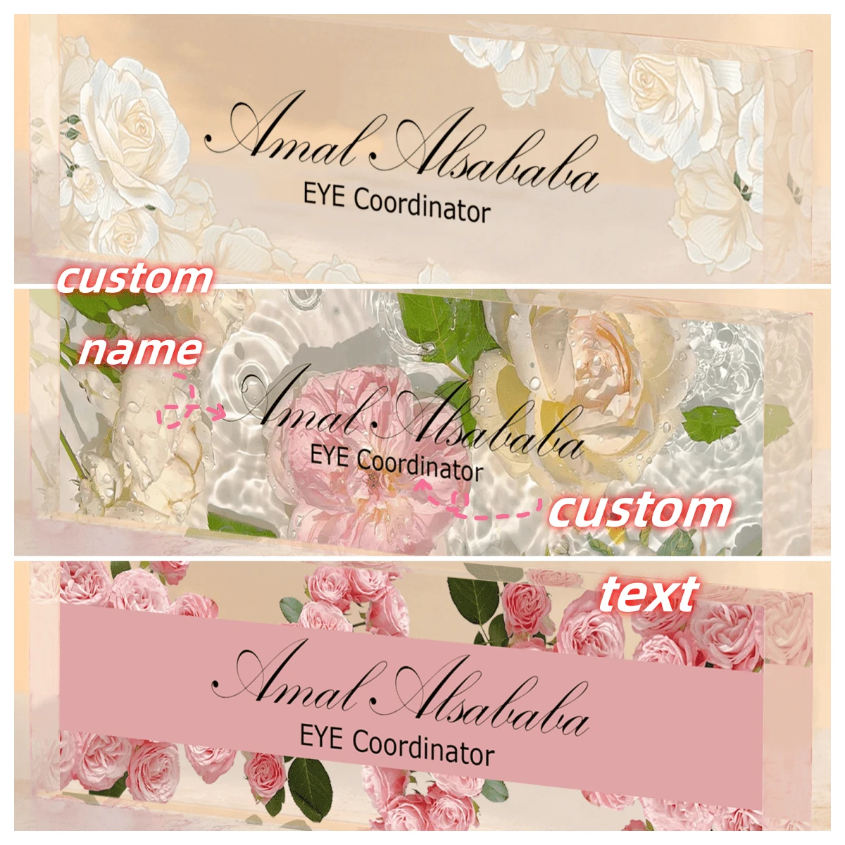 1pc,Personalized Desk Name Plate, Simple, Cute, Artistic Retro,Style