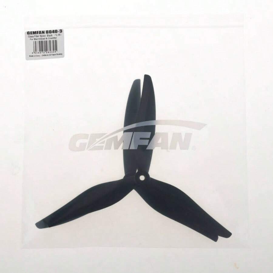 Qian Feng Gemfan 8040 Hélices de 3 pás de 8 polegadas, lâminas espirais