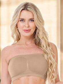 Zee Rucci Strapless Seamless Strapless Bra Top - 巧克力棕 - 查看 1