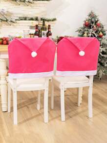 2/4/6 Pcs Santa Hat Chair Covers - Classic Polyester Blend Christmas Chair Slipcovers With Elastic Band, Machine Washable For Holiday Home Decor, Christmas Dining Table Decoration - Multicolor - View 9