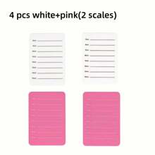 Tabla con escala para aplicar pestañas postizas, regla portátil de mano para pestañas, herramienta esencial para artistas de extensión de pestañas - Multicolor - Ver 10